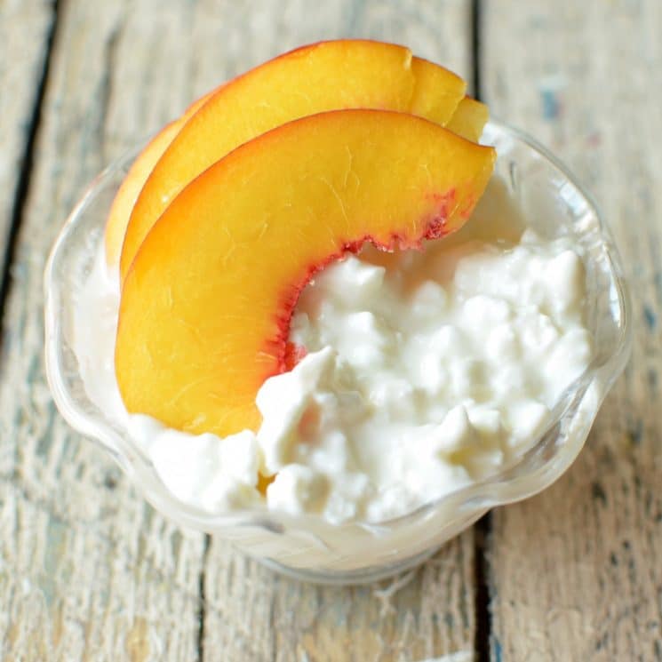 Cottage Cheese and Peaches